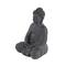 CosmoLiving by Cosmopolitan Grey Ceramic Sculpture, Buddha 12" x 8" x 7"